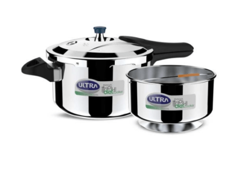 ULTRA DURACOOK DIET 5.5 L Outer Lid Induction Bottom Pressure Cooker  (Stainless Steel)